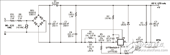 [Original] PowerIntLYT7503D10W dimming LED driver reference design DER586