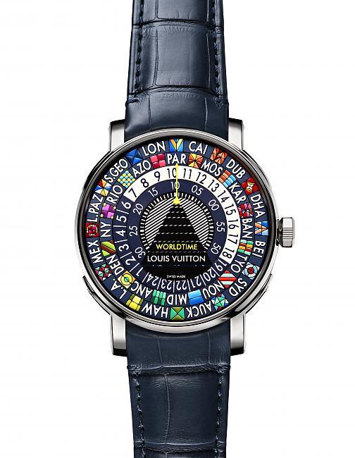 Louis Vuitton ESCALE WORLDTIME BLUE blue world watch; LOUIS VUITTON; Louis Vuitton