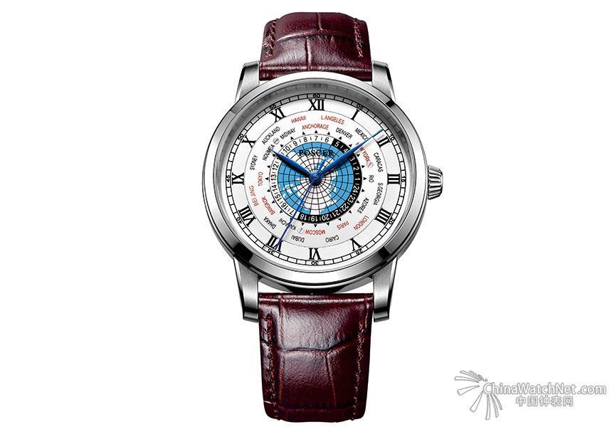 Porsche Timewatch ASEM Series World Watches P.6112M.WFW.jpg 宝时捷表日月星辰系列世界时腕表P.6112M.WFW.jpg