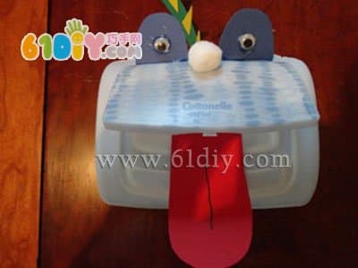 Tissue box monster handmade