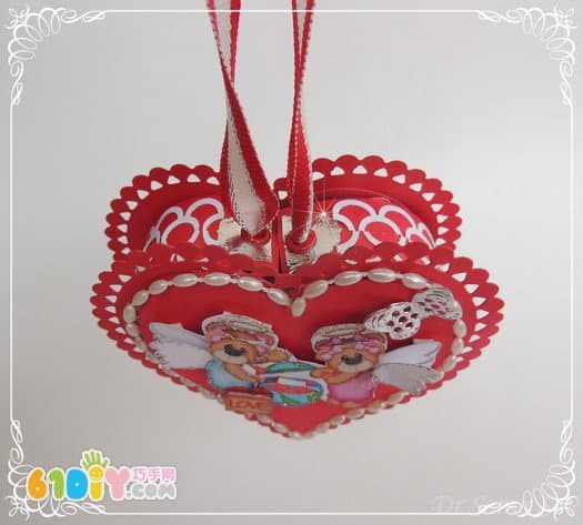 Handmade heart shaped gift box