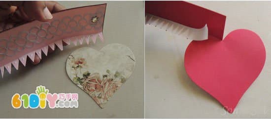 Handmade heart shaped gift box