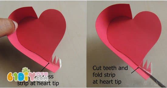 Handmade heart shaped gift box