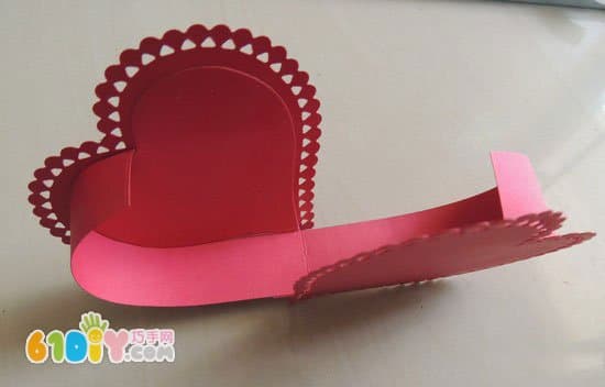 Handmade heart shaped gift box