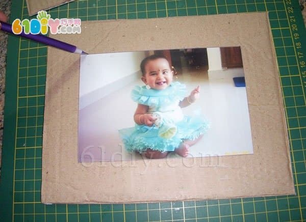 Handmade rose photo frame