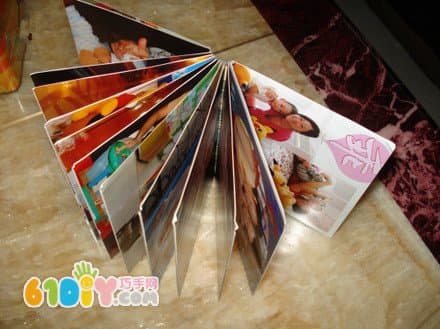 Old desk calendar DIY handmade photo album