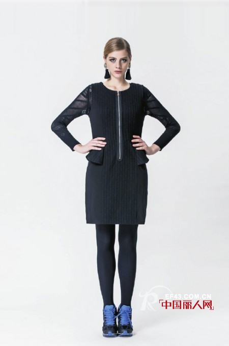 菲雍兰蝶长袖连衣裙 秋天穿的连衣裙