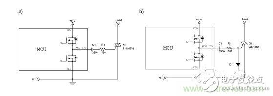 Triggering two-way thyristor - effectively overcome the problem of positive and negative voltage design
