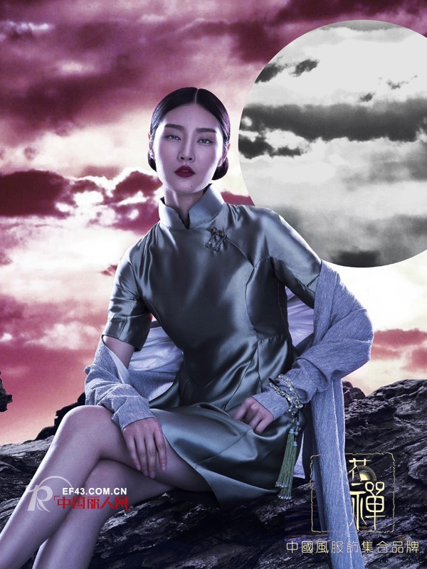 花禅中国风旗袍 旗袍秋天搭配
