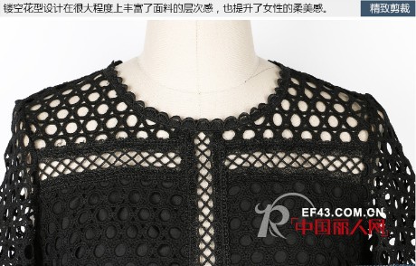 丹比奴黑色蕾丝连衣裙 性感魅力指数瞬间UP