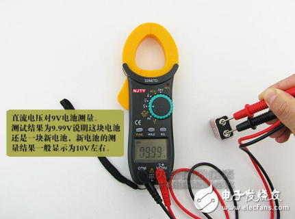 Clamp meter measurement voltage method _ symbol diagram on the clamp meter