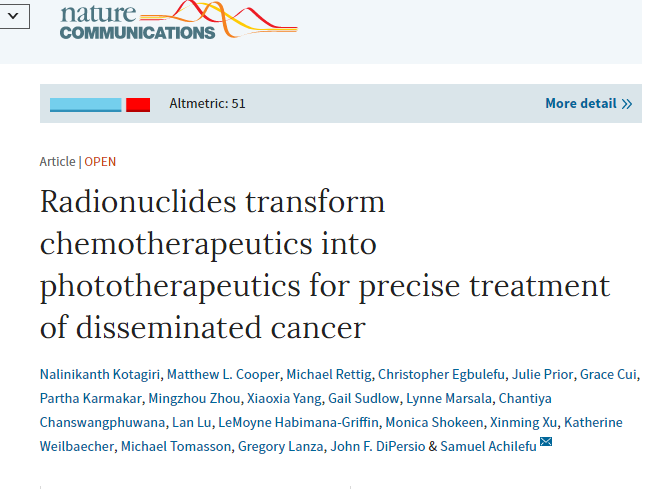 有妙招！Nature子刊： 新型光疗法靶向扩散性癌症