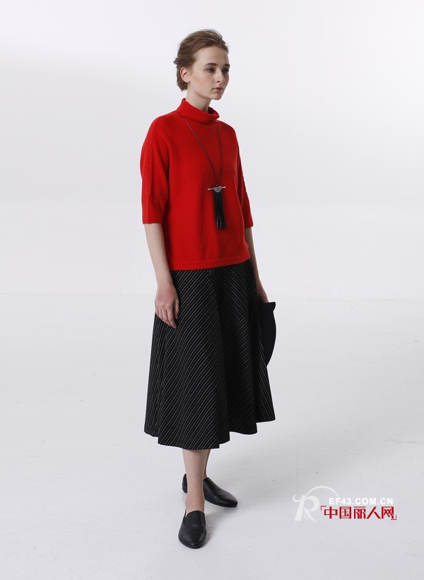 中袖+半身裙 秋季新款女装搭配