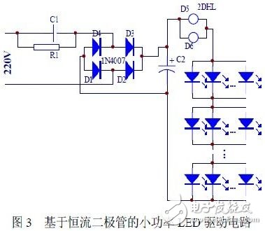 Detailed method analysis of LED connection and low-power LED driver circuit design of constant current diode