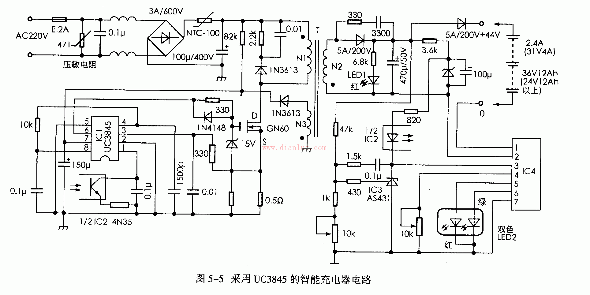 Electric car charger circuit diagram