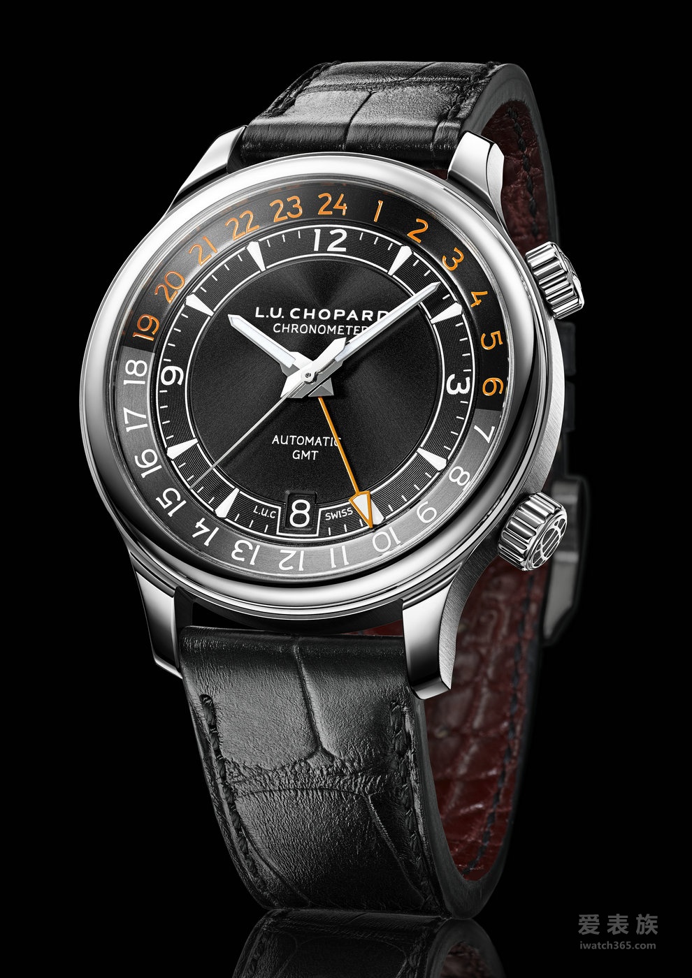 Chopard L.U.C GMT One dual time zone watch the other side