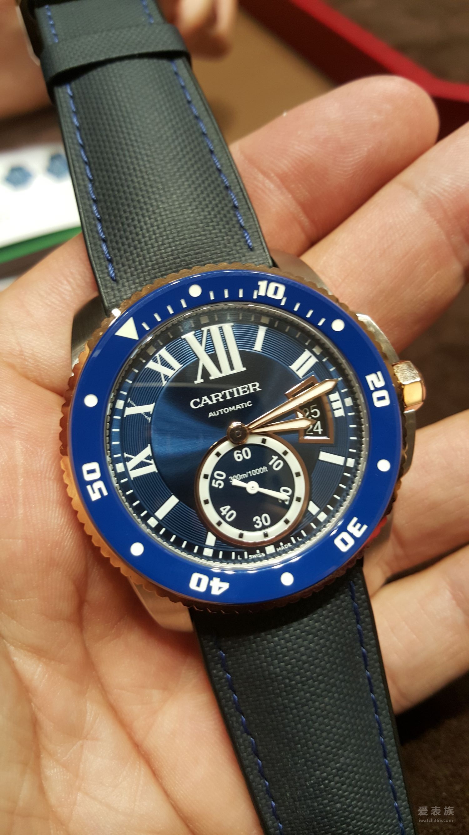 Blue Card Calendars - Cartier Caliber De Cartier series diving watch