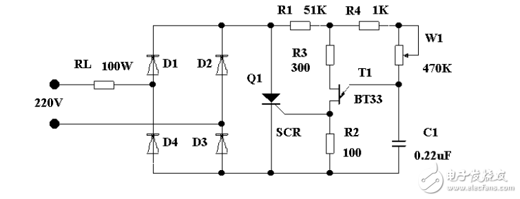 Circuit design of thyristor AC voltage regulator module