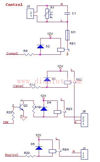 Compressor, four-way valve and control circuit for healthy operation