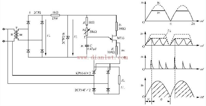 Trigger circuit composed of single junction transistors