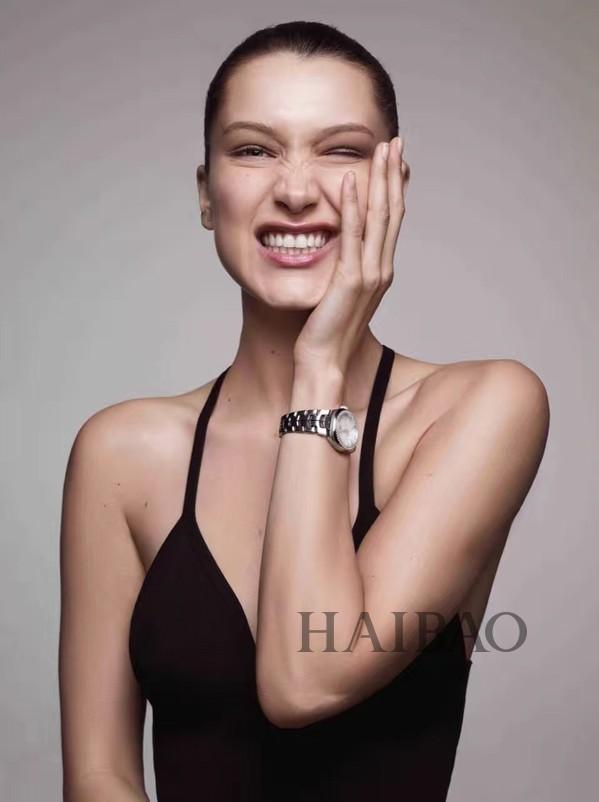 Bella Hadid serves as the new women's brand ambassador for TAG Heuer