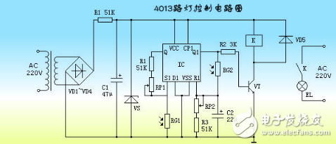 CD4013 integrated circuit signal transmission characteristics and application circuit (multi-ground control light switch)