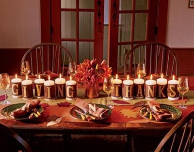 Thanksgiving candle decoration