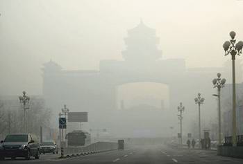 China's top 10 air pollution cities in China account for 7