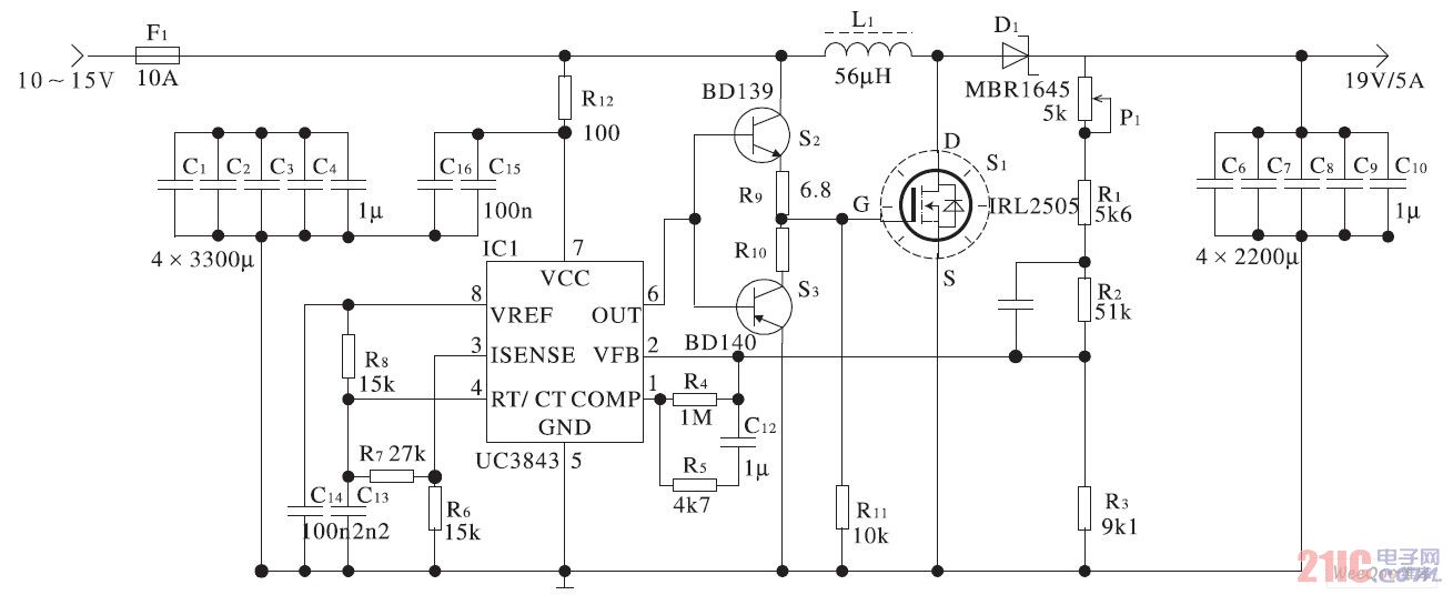 Main circuit schematic