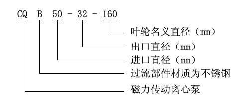 Stainless steel magnetic pump model meaning