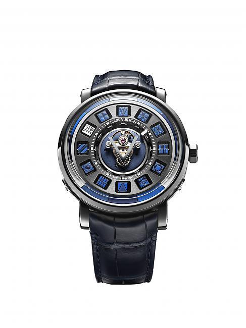 Louis Vuitton Escale blue fly flying tourbillon watch; LOUIS VUITTON; Louis Vuitton