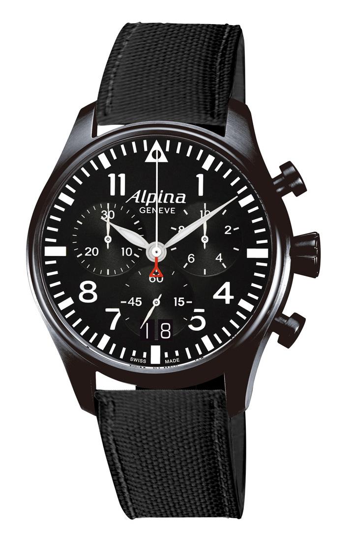 Alpina StarTimer flight timing large calendar watch