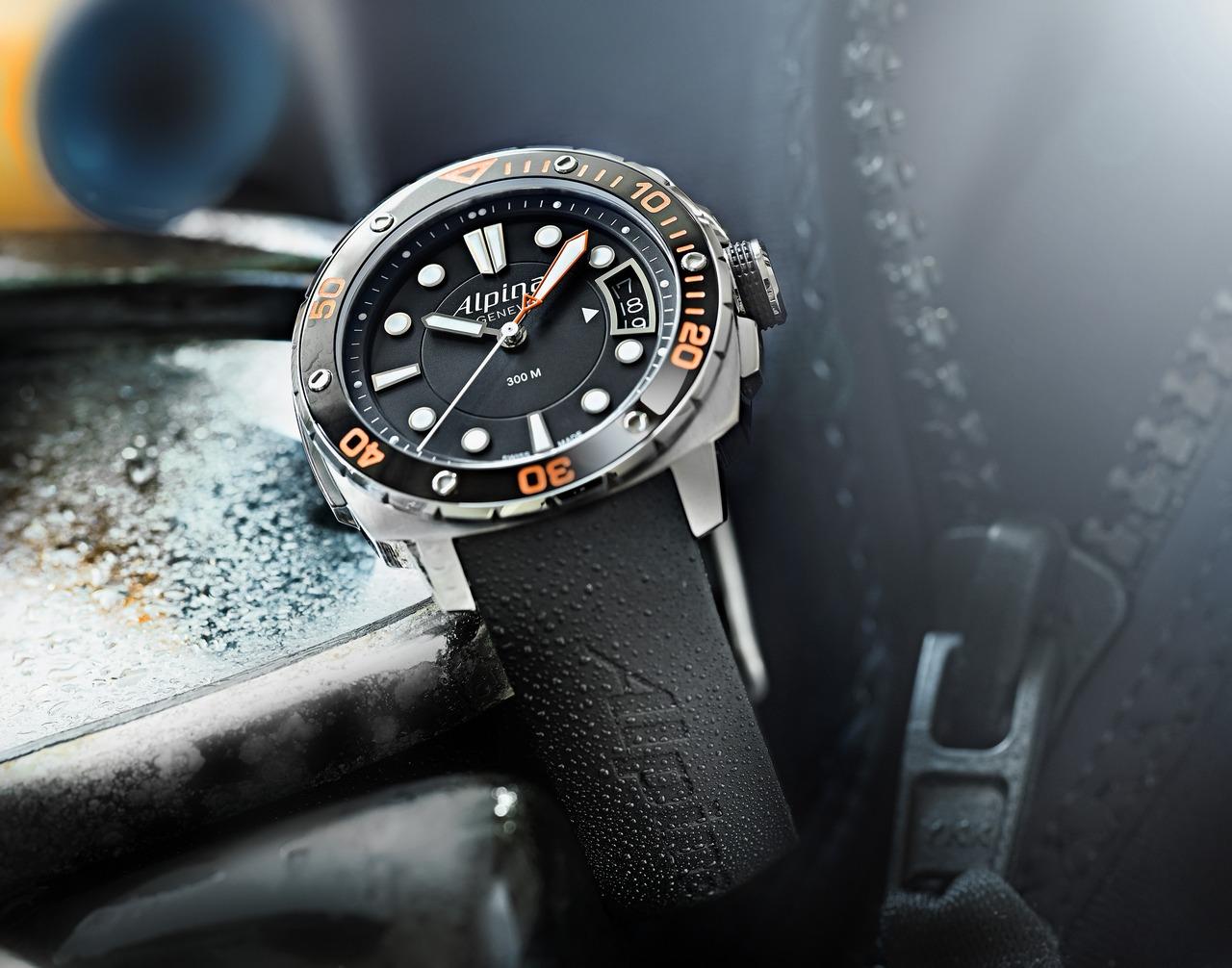 Alpina dive series new Extreme Diver 300 Orange diving watch