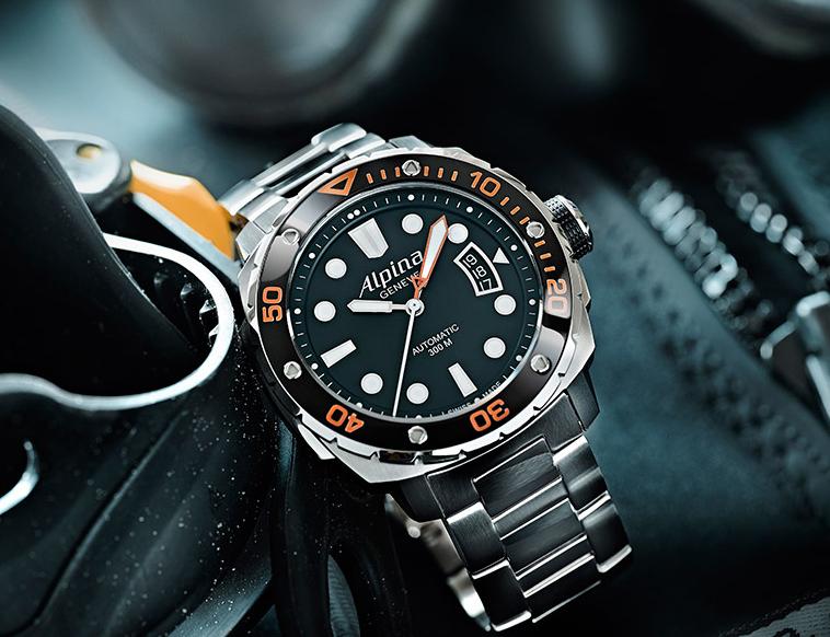 Alpina dive series new Extreme Diver 300 Orange diving watch