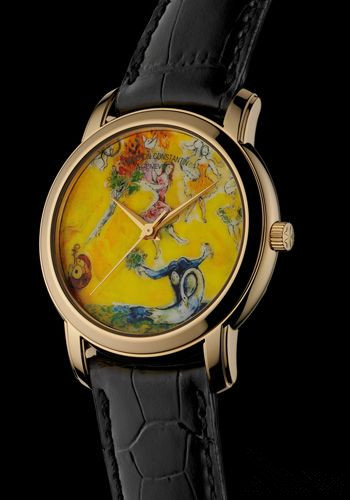 Blancpain custom engraved gold enamel watch