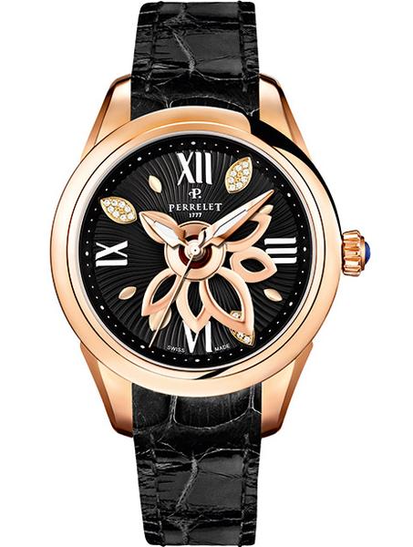 Bertrand new diamond flower gold watch