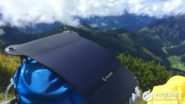 There is a very light portable solar panel for long outdoor adventures.