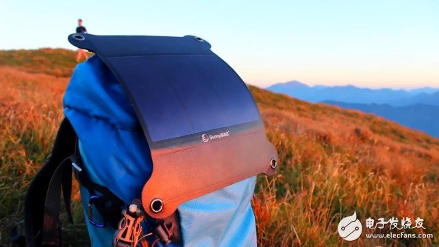 There is a very light portable solar panel for long outdoor adventures.