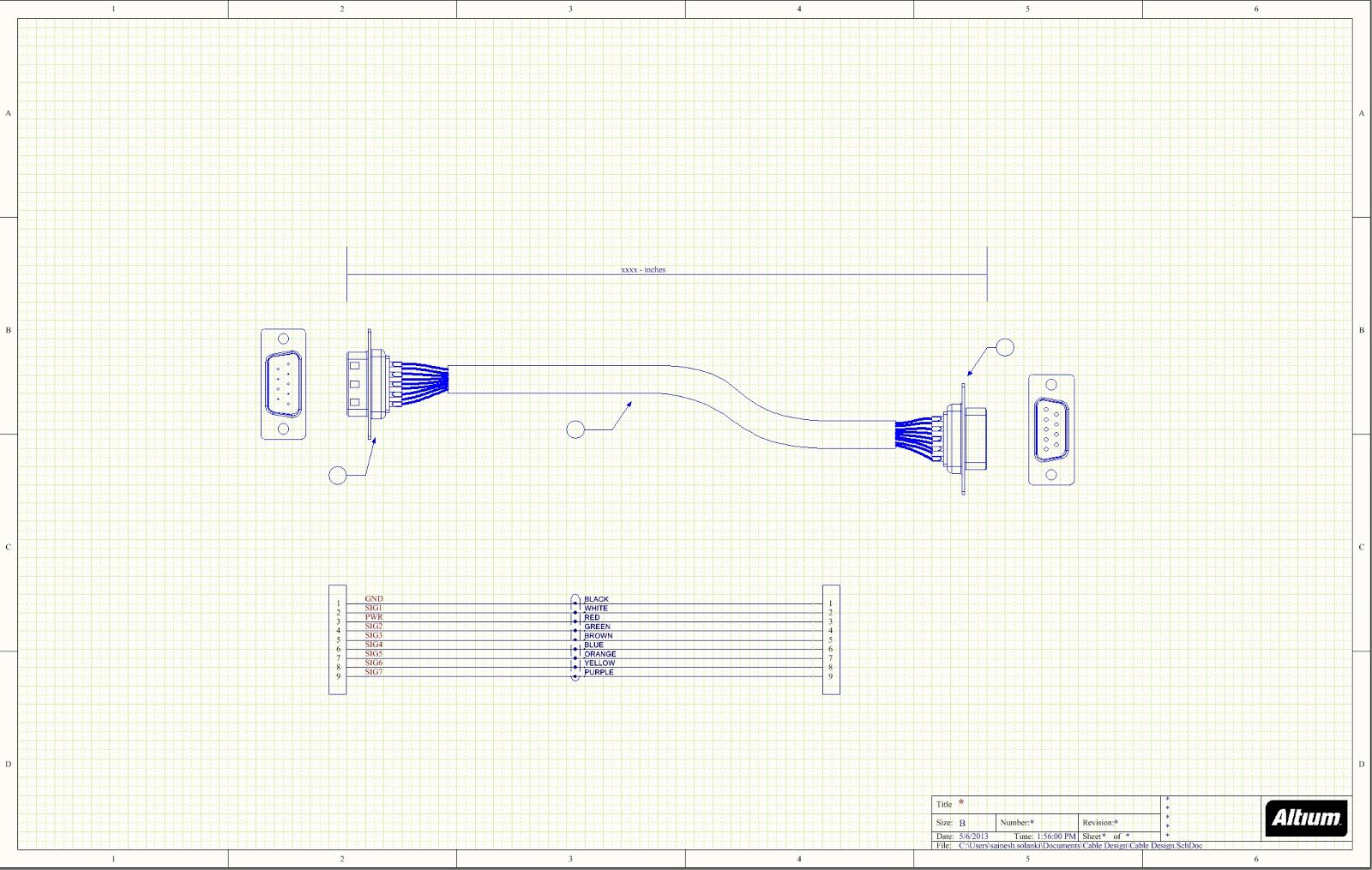 CAD Tutorial Cable Assembly Drawing