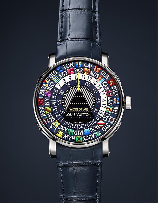 Louis Vuitton ESCALE WORLDTIME BLUE blue world watch; LOUIS VUITTON; Louis Vuitton