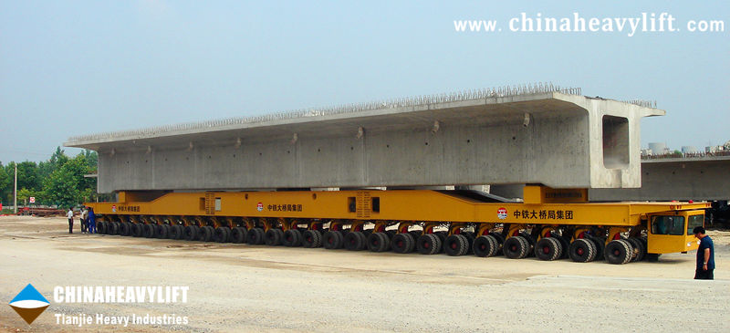 CHINAHEAVYLIFT-Tianjie Heavy Industries Successfully provide 900T Girder Transporter to MBEC1