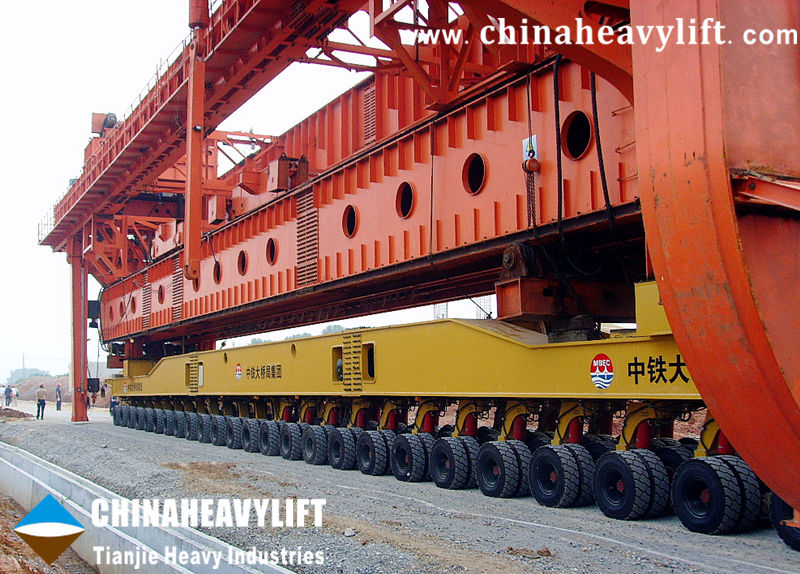 CHINAHEAVYLIFT-Tianjie Heavy Industries Successfully provide 900T Girder Transporter to MBEC3