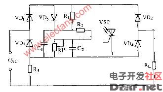 光控晶闸管延时道通电路图