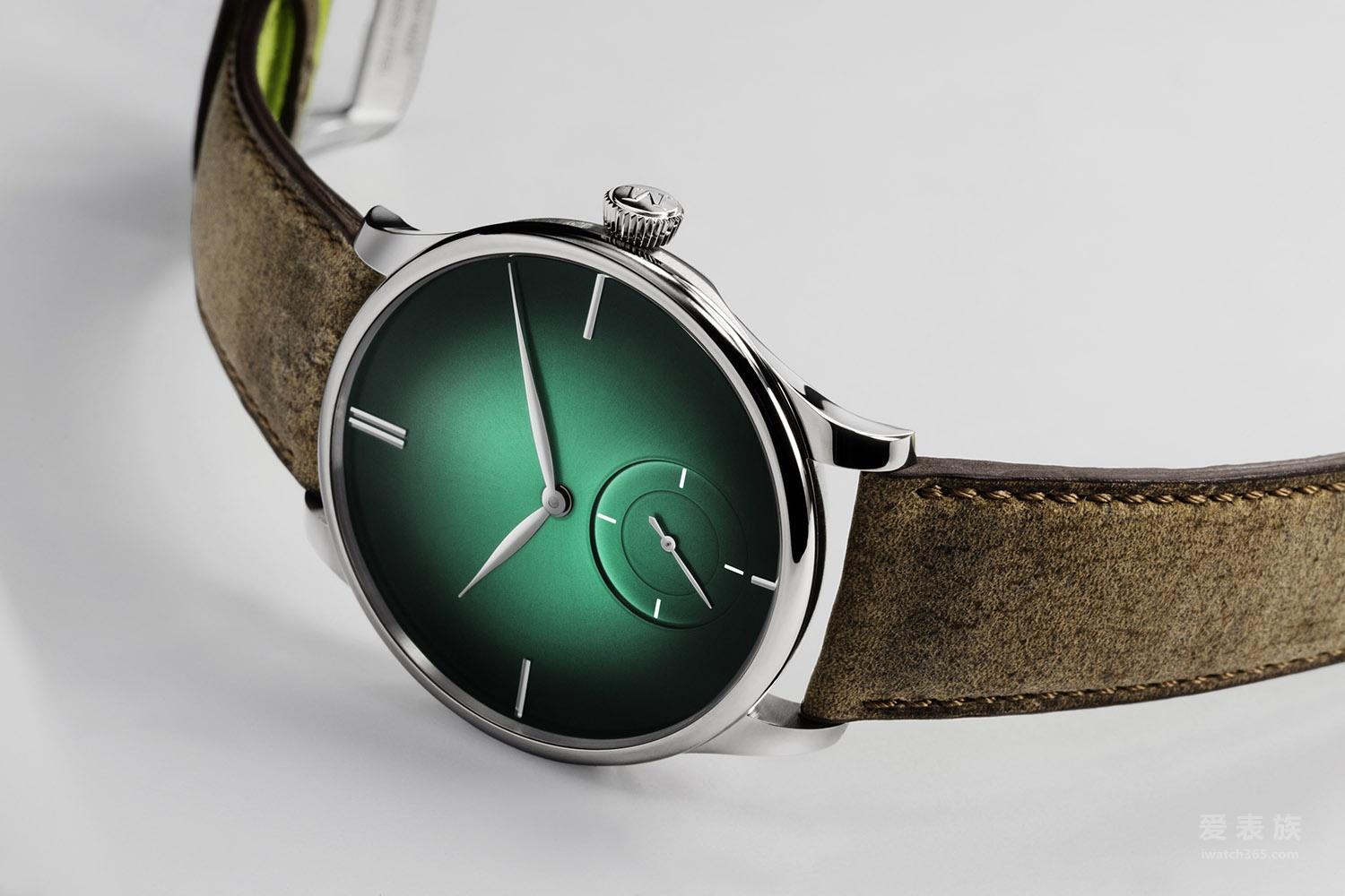 Green Pure - The new Henry Mu Explorer adventure series Small Seconds XL Purity Cosmos green watch