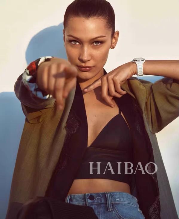 Bella Hadid serves as the new women's brand ambassador for TAG Heuer