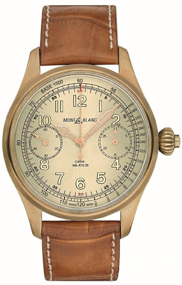 Vintage watch shows top craftsmanship: Mont Blanc 1858 series bronze watch