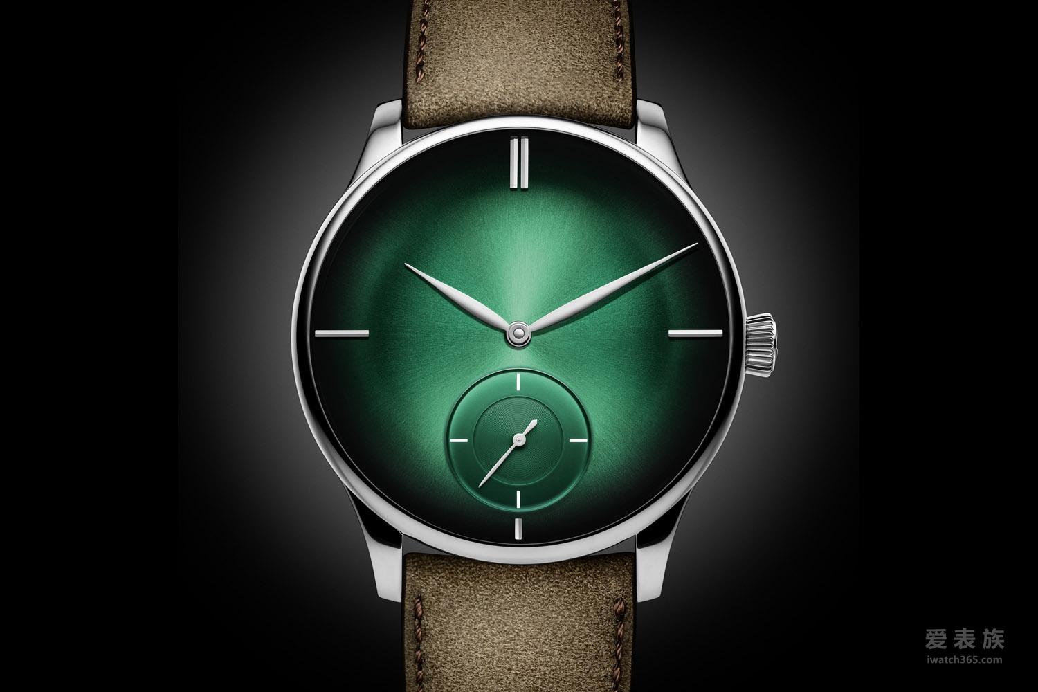 Green Pure - The new Henry Mu Explorer adventure series Small Seconds XL Purity Cosmos green watch