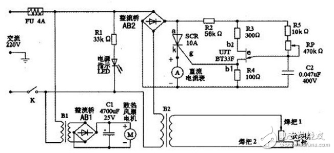 Spot welding machine control board circuit diagram Daquan (bidirectional thyristor / transformer /)