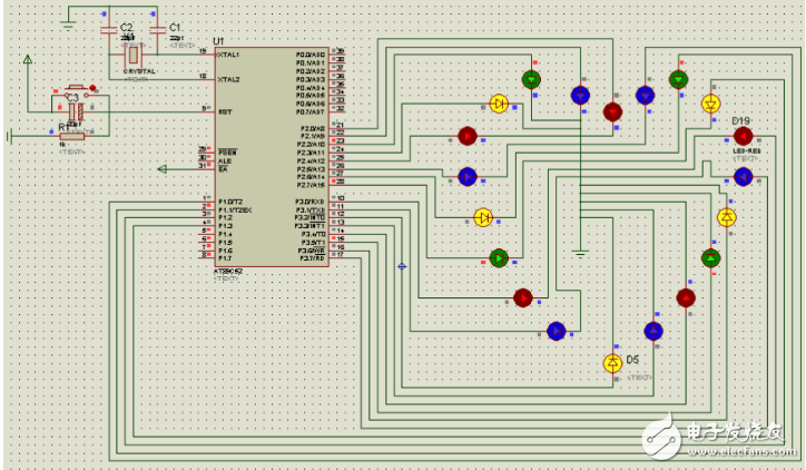 Small heart-shaped water light circuit diagram Daquan (89c52/CD4017 heart-shaped water light circuit diagram)