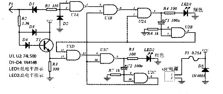 The working principle of the logic pen circuit (three simple logic pen circuit schematics)